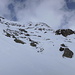Die Steilstufe unterhalb der Pian Bornengo - mit Schneeschuhen die Crux der Tour auf den Pizzo Barbarera