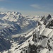 Blick hinunter ins Gadmental und natürlich zu den Berner-Alpen