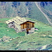 Almhütte in der Nähe der Göge Alm oberhalb von Weissenbach, Zillertaler Alpen, Ahrntal, Südtirol, Italien
