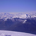 Uno sguardo a O verso le Alpi Pennine dove domina il Monte Rosa 