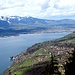 das Thuner Seebecken - diesen Anblick geniessen wir vom Rastplatz aus (beinahe können wir noch das Zuhause von [u bidi35] erkennen ...