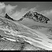 Rossruggspitz (links) und Turnerkamp (rechts) über dem Östl. Nevesferner, Zillertaler Alpen, Ahrntal, Südtirol, Italien