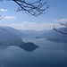 La penisola di Bellagio ed il ramo occidentale del lago di Como dalla croce sopra Vezio.