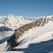 Le creste della Valrossa e in fondo l'Aletschhorn