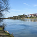 Blick rheinabwärts, wir nähern uns Rheinfelden