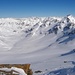 rechts das Chilchalphorn 3040m, Abfahrt über den gesammten Fanell Gletscher ins Peiltal