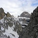 Ra Gusella  Klettersteig, mit Torre Grande und Tofana di Rozes.