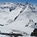 grandioser Ausblick übers Skidepot:<br />Strahlhorn, Monte Rosa und Rimpfischhorn 