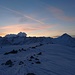 ein besonderes Gefühl, auf dem Gletscher den Sonnenaufgang beobachten zu können