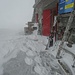 bei viel Schnee, Wind und Kälte versuchen wir den Ausstieg nach Saas-Fee ...
