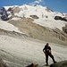 Kurz vor der Überquerung des Monte Rosa-Gletschers, mit dem Gipfelziel vor Augen, dem Dach der Schweiz.