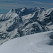 Début de la descente du Munt Sennes (Alta Badia, Dolomites), au fond le massif de Lavarella