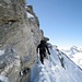 steil abfallende Flanke auf dem Weg zum Gipfel des Lorenzhorn 3048m