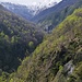 Blick ins Valle di Lareccio mit Madone 2018m - dort oben musste ich im März umkehren
