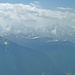 Zoom zu Watzmann und Hochkalter mit dem Blaueis, dem nördlichsten Gletscher der Alpen.