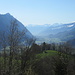 kurz nach dem Start in Walenstadtberg: Blick ins Seeztal Richtung Sargans