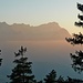 30.08.08: Die Zugspitze im Licht der untergehenden Sonne beim Abstieg vom Wank.
