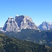Il Pelmetto,2990m, La Fessura,2726m und Monte Pelmo, 3168m,im Bildmitte, Monte Sorapiss-rechts.