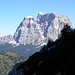 Rückblick auf den Monte Pelmo, 3168 m,den einsamen Koloss der Dolomiti di Zoldo.