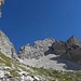 Links Forcella La Porta (2326 m), zwischen Cima Sud de San Sebastiano und Tamer Piccolo(2550m)-mitte, rechts Cima de Tamer Grande und Tamer Davanti.