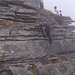 Eine ca. 4m Stelle im Fels (I) beim Abstieg über den SW-Grat vom Erbithore