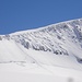 Palü Hauptgipfel mit Abstiegsspur vom Spinassattel und der teils zugedeckte Bergschrund