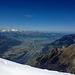 Gipfelpanorama nach Nordwesten: Unteres Rheintal und Alpstein
