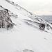 Im Aufstieg zum Slættaratindur - Schnee, Eis und Fels bilden heute den Untergrund.