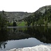 der Lac des Truites ou Forlet, von der Staumauer aus Richtung le Forlet, Taubenklangfelsen und Gazon de Faîte betrachtet