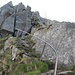 Teil des gesicherten Abstieges vom Observatoire Belmont Rocher