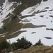 Der direkt Abstieg über die Flanke vom P.2211m zur Alp Ober Chüeboden (1800m) ist auf den untersten Meter ziemlich steil.