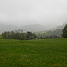 Regen und deshalb fast keine Sicht beim Abstieg nach Schwarzenberg