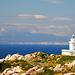Leuchtturm, die Südspitze Korsikas im Hintergrund
