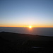 Sonnenaufgang über dem Atlantik morgens um halb 8 Uhr an der Refugio de Altavista 3260 m. Ganz rechts im Bild Gipfel auf  Gran Canaria 