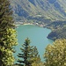 Bellissimo scorcio sulla sponda orientale del Lago di Ledro, con il paese di Molina