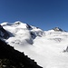Wildspitze Nordgipfel,3774m-links und Hintere Brochkogel,3625m-rechts von Mittelbergjoch(3166m) ausgesehen.