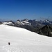 Kaunergrat, nach Nordwesten, vlnr,mit Hapmeskopfe(3289m), Locherkogel(3324m),Rostizkogel(3394m), Watzespitze(3532m)-genau im Bildmitte,Seekogel(3357m), Verpeilspitze(3423m),Gsallkopf(3277m)  und Rofelewand(3353m).