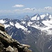 Blick uber Ramolkogelgrat zur Granatenkogel(3318m), Hochfirst(3403m) und Liebenerspitze(3399m), die Dolomiten dahinter.