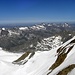 Blick Richtung Nordwesten uber Kaunergrat, von Wildspitze, 3772m ausgesehen.