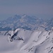 Mont Rosa, Strahl- und Rimpfischhorn, davor Scopi mit Gipfelaufbauten