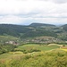 Blick vom Gipfel über den Aufstiegsweg nach Thalheim