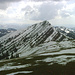 Beim Abstieg vom Gelchenwanger Horn präsentiert sich erstmal der Hochgrat mit der Aufstiegsroute (am Ostgrat entlang).