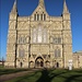 wunderbare Westfassade der Kathedrale von Salisbury