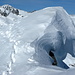 Der höchste Punkt des Zapporthorn wird zur Zeit von einer einmalig schönen und grossen Gipfelwechte gekrönt. (Ich sehe einen Adlerkopf und eine Adlernase)