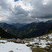 Blick karauswärts, über dem Karwendel gibts schon erste dickere Schauer.