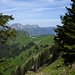 Blick zur Alpe Corjon aus dem Sattel neben der Tête de Châtelards.