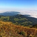 Gipfelaussicht ins Mittelland mit Nebeldecke