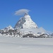 am nächsten Tag: Linsenwolke am Matterhorn