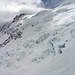 Von der Aussichtsstation Eismeer können wir unser heutiges Gipfelziel schon ein erstes Mal erblicken