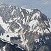 Der Expeditionsverlauf mit den beiden Umkehrpunkten gesehen von der Saldeiner Spitze (08.06.2013)